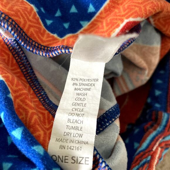 Lularoe Sunset Stripes Geometric Grand Canyon Leggings - One Size - 2-10 - Picture 4 of 8